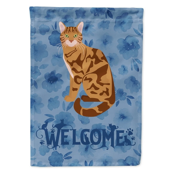 Carolines Treasures CK5013GF Bengal Cat Welcome Flag Garden Size Small multicolor