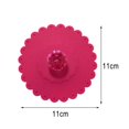 thumbnail image 2 of Glass Drink Cover Cup Lid Anti-Dust Coffee Mug Keep Warm Silicone Rose Red, 2 of 8