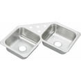 thumbnail image 2 of Celebrity Top Mount Stainless Steel 31-7/8x31-7/8x7-7/8 4-Hole Double Bowl Kitchen Sink, 2 of 2