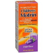 Motrin Children's Oral Suspension Grape Flavor - 4 oz, Pack of 2