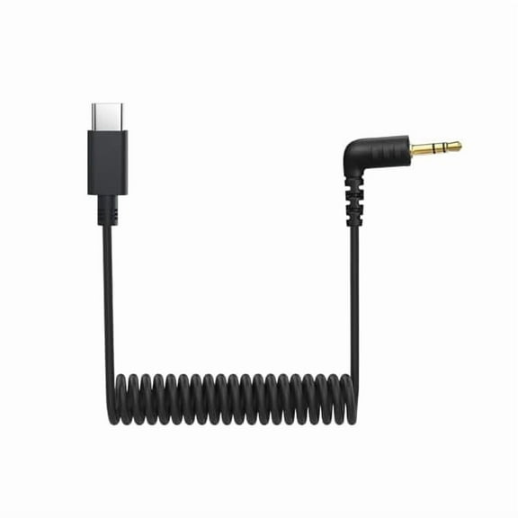 USB C to 3.5mm Microphone Cable for Rode Wireless Pro/Wireless Go 2 and Hollyland Lark M2 150 Max, Coiled Audio Patch Cable Mic Cord Compatible with Samsung Galaxy and Google Pixel Android Phones
