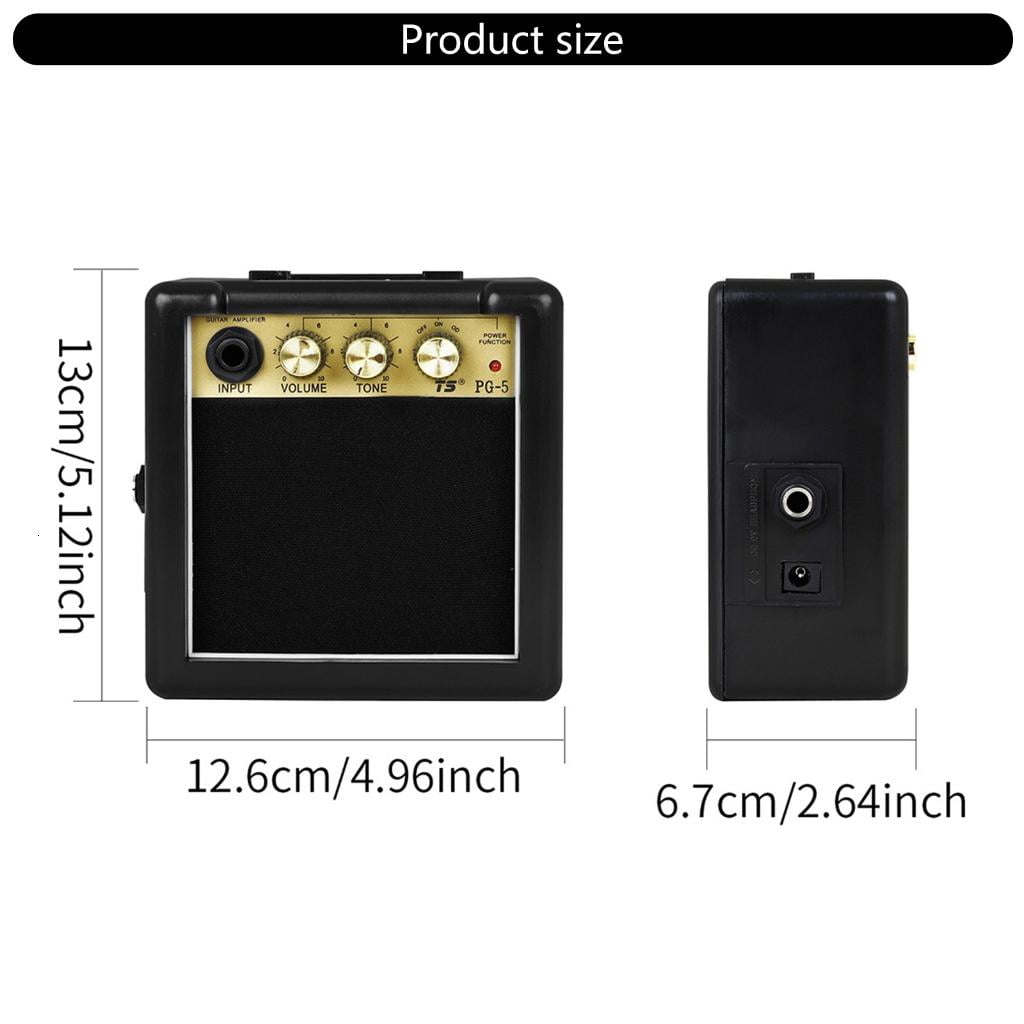 SDFGTstore 5W Guitar Amplifier Rechargeable Guitar Amp Portable Acoustic Electric Guitar Speaker Musical Instrument Parts