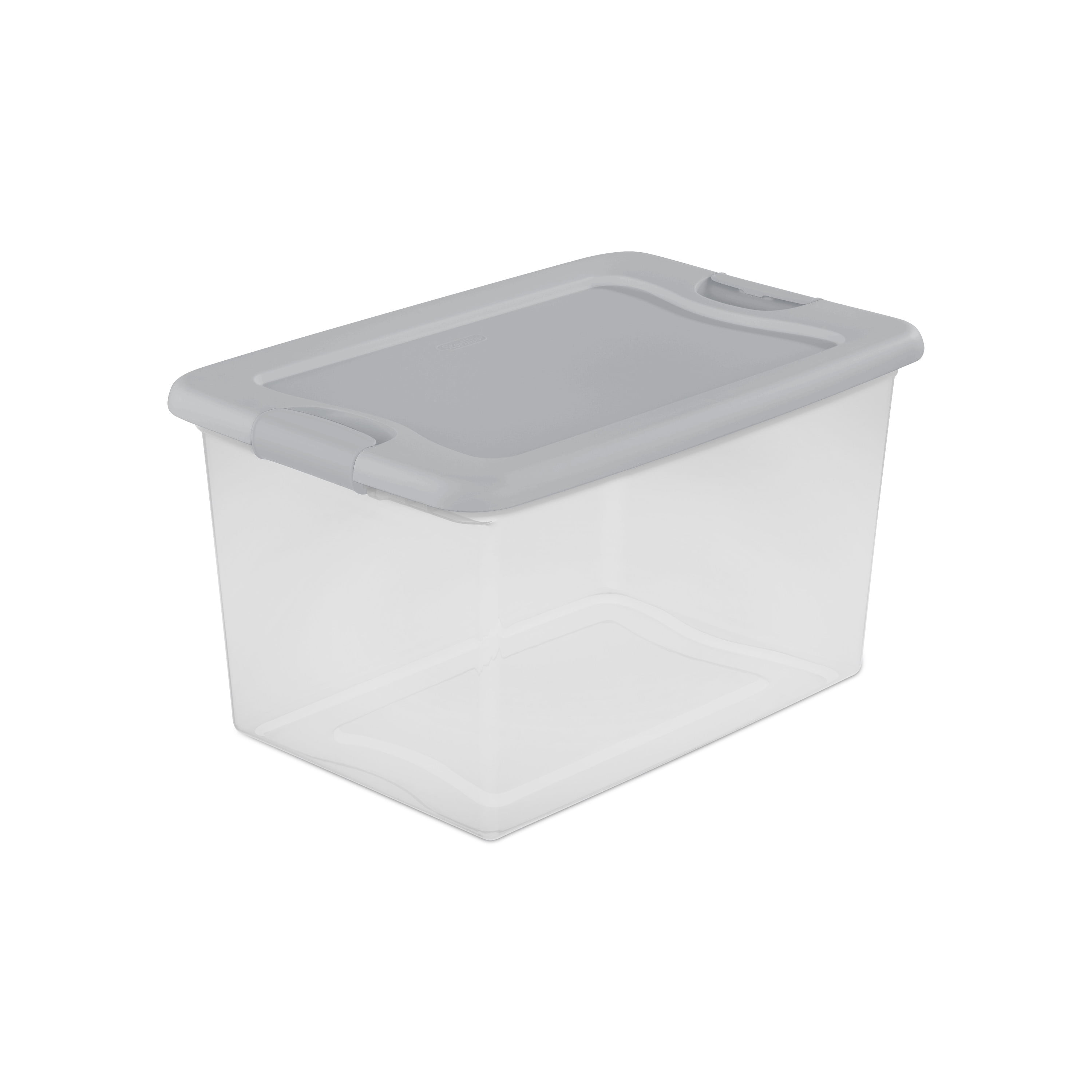 Sterilite 64 Qt. Latching Box Plastic, Silver Tint