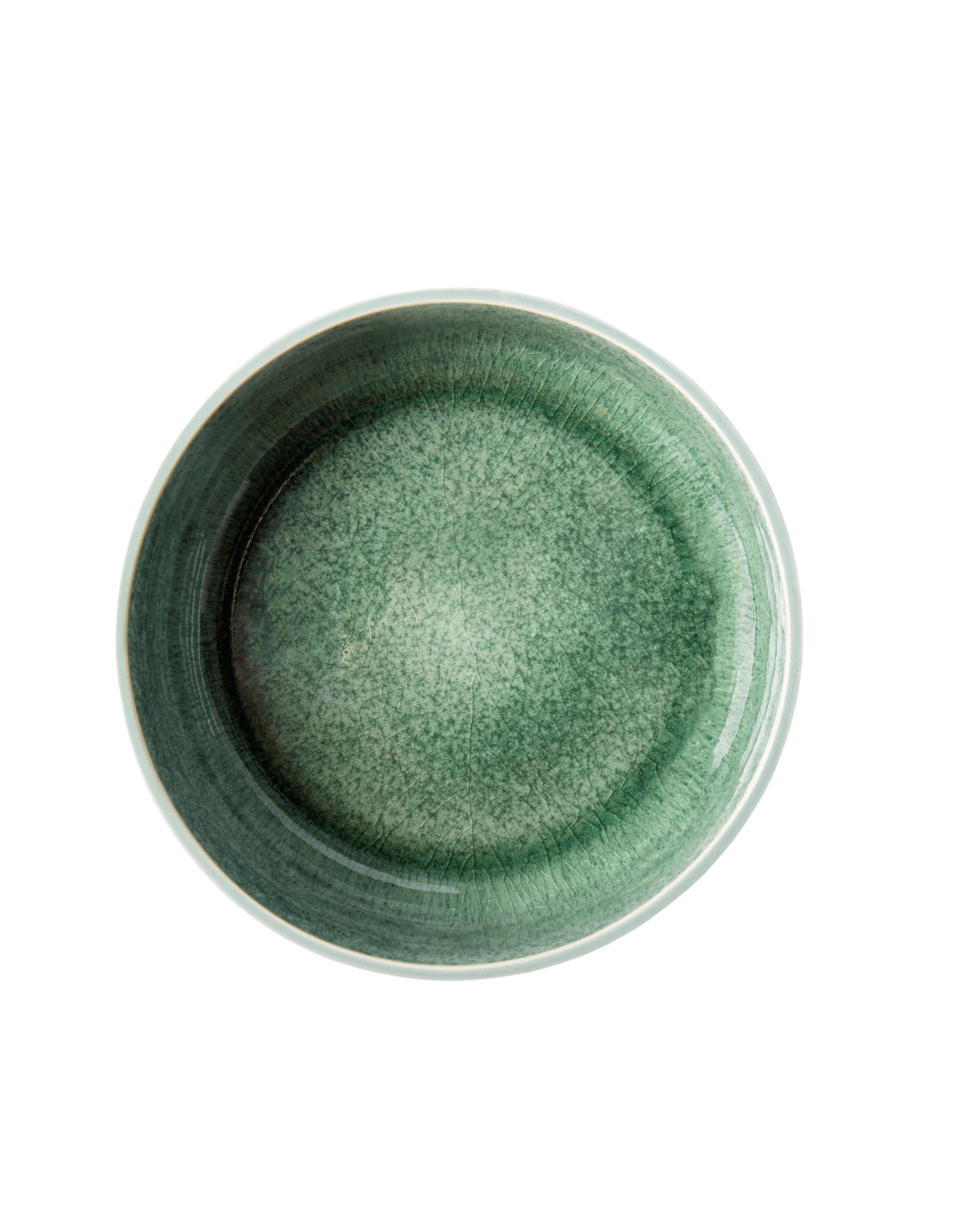 (2 pack) Better Homes & Gardens-Parker Green Stacking Stoneware Cereal Bowl