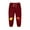 Red, variant on Boys Graphic Sweatpants, Casual Elastic Waist Thermal Drawstring Winter Pants Red Size 2-3 T