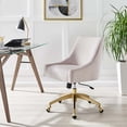 thumbnail image 7 of Computer Work Desk Chair, Pink, Velvet, Modern Contemporary, Home Business Office Furniture, 7 of 7