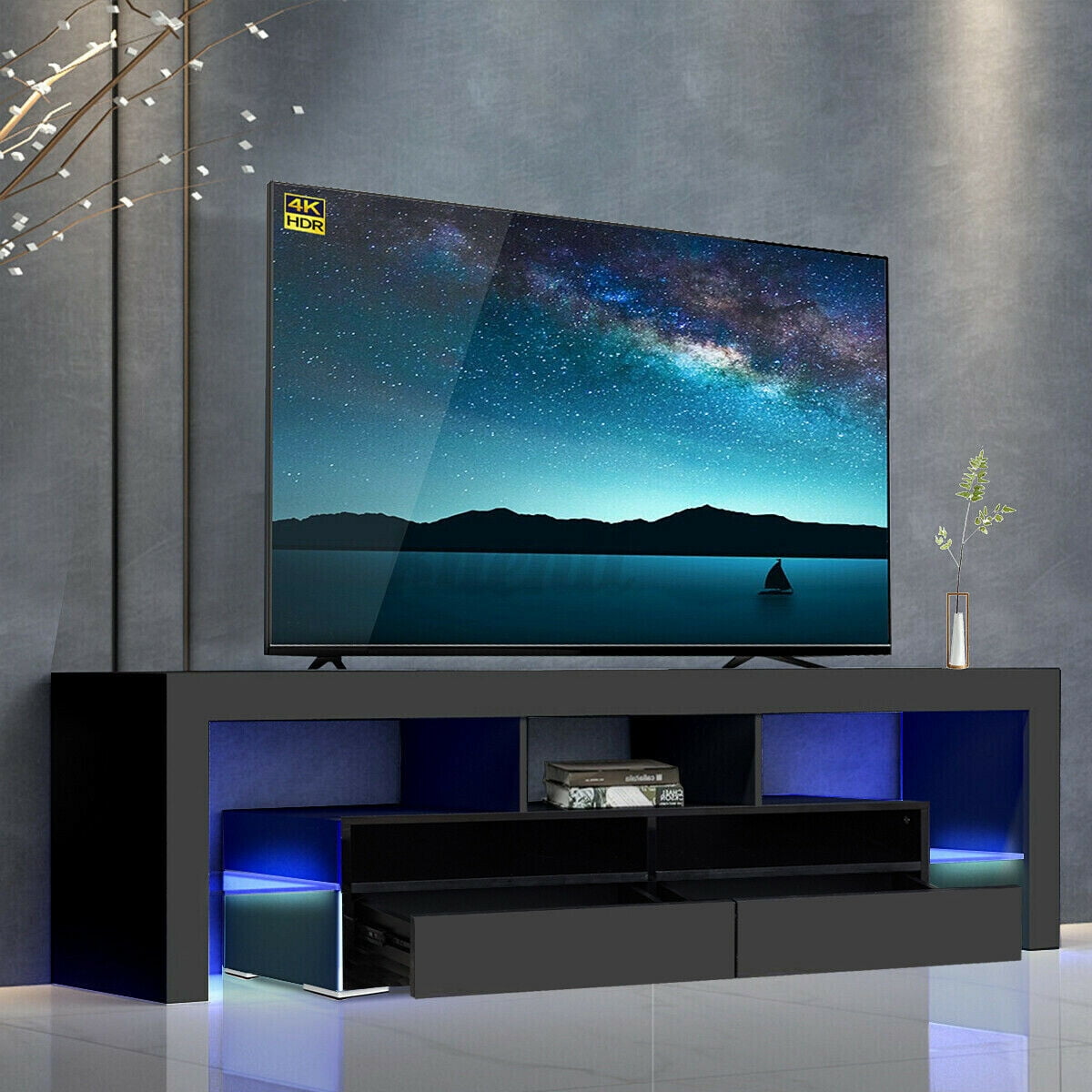 High-gloss LED Lights TV Cabinet TV Stand NEW 