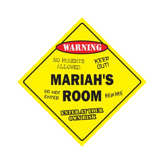 SignMission X-Mariahs Room 12 in. Mariahs Crossing Zone Xing Room Sign