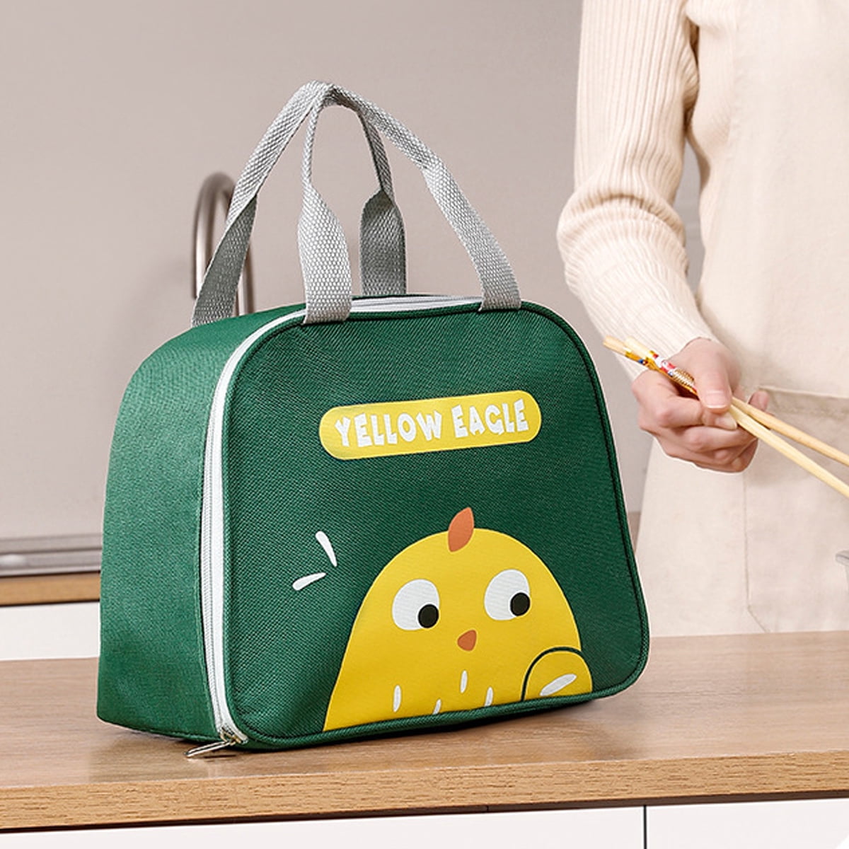 Ainori Cute Avocado Insulated Lunch Bag For Kids & Adults - Reusable Cooler Tote For School, Work, Picnics
