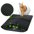 thumbnail image 1 of Cat Litter Mat Double Layer Urine Waterproof Kitty Litter Trapping Mat  Easier to Clean Litter Box Mat  Machine Washable Non-Slip 24.8x32.28‘‘ Black, 1 of 9