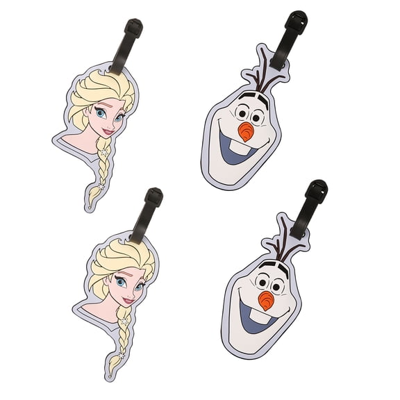 Disney Frozen Elsa and Olaf White Luggage Tag Set, 4 Pieces