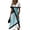 Sky Blue B, variant on Women's Color Casual Fashion Short Sleeved V-neck Dress Black L