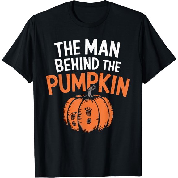 Man Behind The Pumpkin Halloween Pregnancy T-Shirt