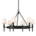 thumbnail image 6 of Golden Lighting Edinburgh 6 Light Chandelier in Matte Black with Modern White, 6 of 6