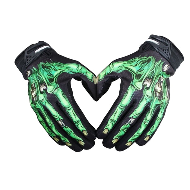 Sonducket Guantes de ciclismo multifuncionales de nailon para motocicleta, transpirables y ligeros, con dedos completos, color verde L Type1 NO1