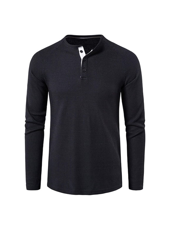 Men's Waffle Henley