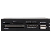 3.5in Front Bay 22-in-1 USB 2.0 Internal Multi Media Memory Card Reader - Black - 22-in-1 - CompactFlash Type I, CompactFlash Type II, SD, miniSD, microSD, SDHC, SDXC, MultiMediaCard