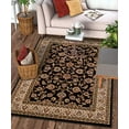 thumbnail image 2 of Infinity Home 549335 Barclay Sarouk 5 ft. 3 in. x 7 ft. 3 in. Rectangular Area Rug in Black, 2 of 5