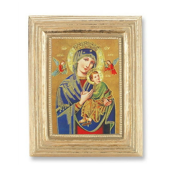 Our Lady of Perpetual Help Picture Framed Print Small, Gold-Leaf Frame