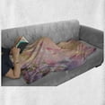 thumbnail image 6 of Nature Soft Flannel Fleece Throw Blanket, Abstract Composition of Japanese Flourishing Spring Nature in Asia, Cozy Plush for Indoor and Outdoor Use, 70" x 90", Peach Lavender, by Ambesonne, 6 of 6