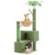 thumbnail image 1 of Árbol para Gatos PURRPURCAT Verde 114 cm con 2 Condos, Hamaca y Juguetes, 1 of 6