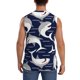 thumbnail image 4 of Fotbe Angry Shark Men's Camiseta sin Mangas Estampada para Hombres, Playera Casual para Gimnasio, Entrenamiento, Playa-XX-Large, 4 of 7