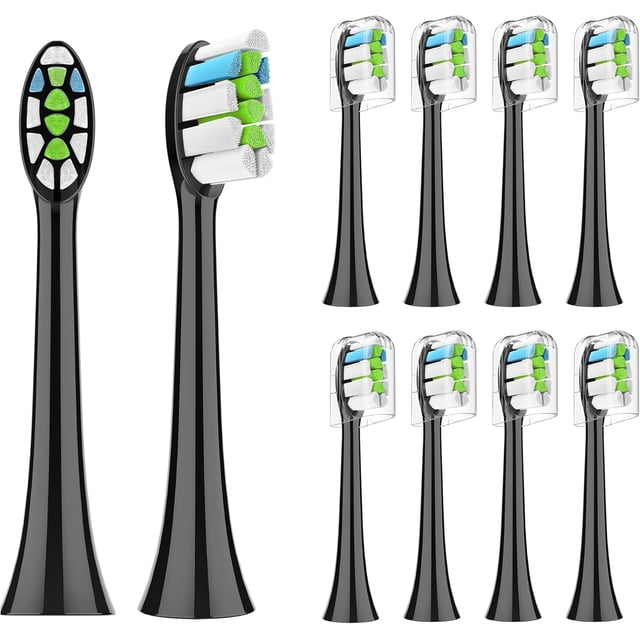 PINHEN Replacement Toothbrush Heads Compatible with Philips Sonicare, 10 Pack Soft Replacement Electric Brush Head Compatible with Phillips Sonicare Plaque Control Snap-on