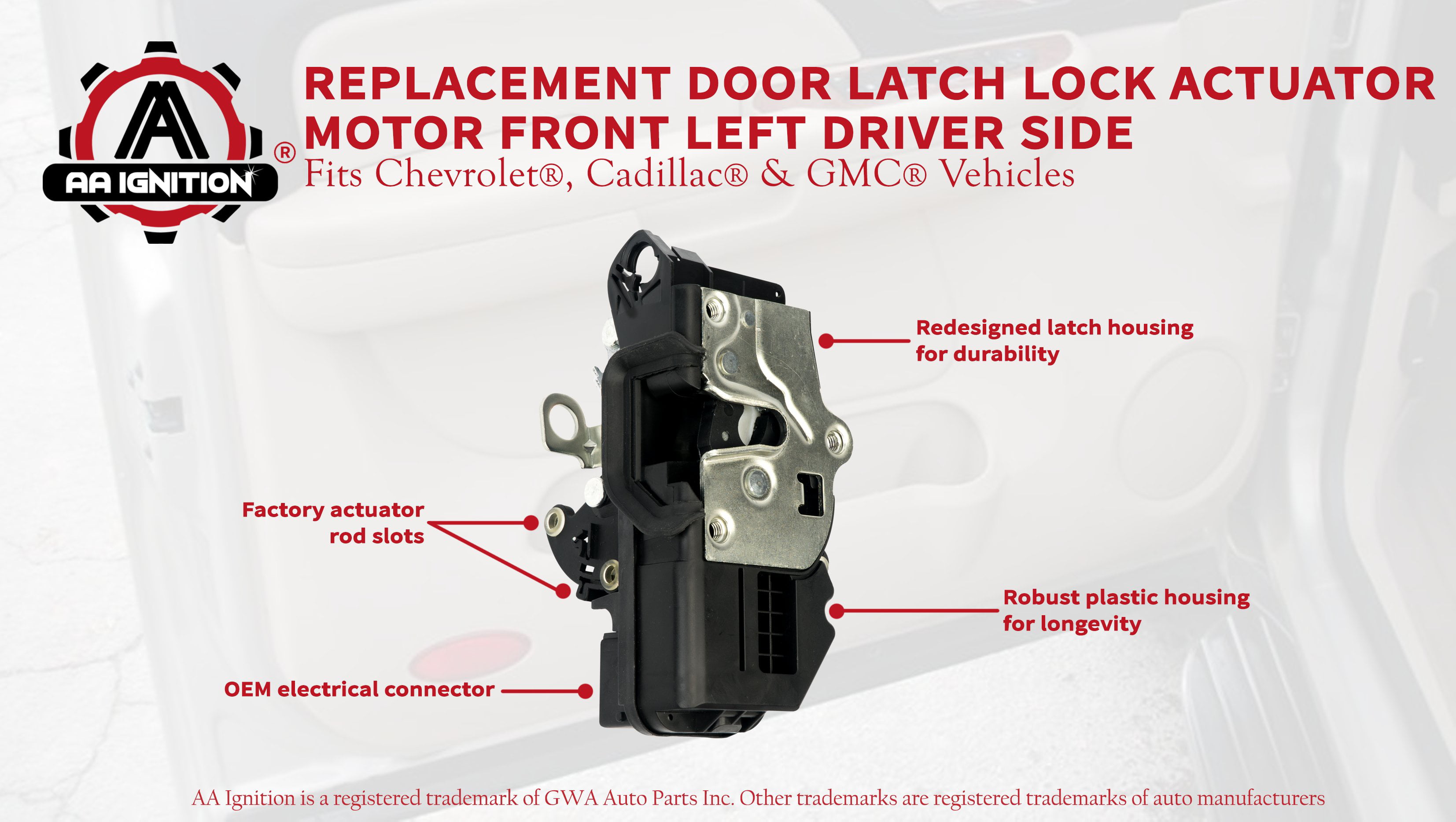 OEM NEW Left Rear Door Lock Actuator Motor 07-08 Suburban Avalanche Tahoe Yukon