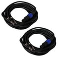 thumbnail image 1 of Seismic Audio Pair of 25 Foot Banana to Speakon Speaker Cables -12 Gauge 2 Conductor 25' Black - B12SP25-2Pack, 1 of 4