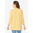 thumbnail image 2 of Woman Within Plus Size Lace-Up Three-Quarter Sleeve Tee, 2 of 6