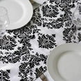 thumbnail image 6 of Efavormart Black Damask Flocking Premium Table Top Runner For Weddings Party Banquet Decor Fit Rectangle and Round Table, 6 of 7