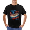 thumbnail image 7 of It's Not The 4th of July Until My Wiener Comes Out Hip Men's Cotton Short Sleeve HD Print Tee for Casual T-Shirt Crew Neck Top Black XL, 7 of 7