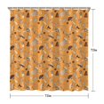 thumbnail image 5 of Brown Mushroom Leaf Orange Pattern Shower Curtain 72"x72" ,Bathroom Decorative Shower Curtains Set with 12 Hooks,Modern Waterproof Washable Shower Curtain, 5 of 6