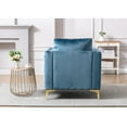 thumbnail image 4 of Modern Armchair Tufted Button Accent Chair Club Chair with Steel Legs for Living Room Bedroom, 4 of 10
