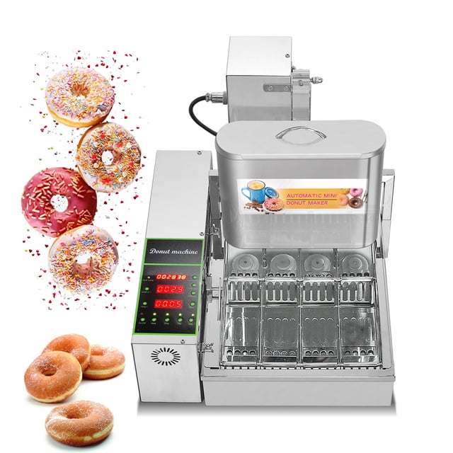 Kolice Commercial Mini 4 Rows Donuts Making Machine,Doughnut Maker,Frying Donuts Maker-4 Molds,Included, 1750 pcs/Hour,5.5L Hopper