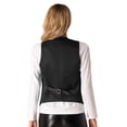 thumbnail image 2 of TiaoBug Womens Shiny Sequins Vest Button Sleeveless Jacket Nightclub Prom Party Waistcoat Silver XL, 2 of 7