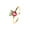 RG0450strawberry, variant on Fruit Zircon Copper Ring for Women Cute Design with Apple Watermelon Cherry Strawberry Grape Pineapple Peach Pine