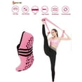 thumbnail image 6 of Spencer Pack of 3 Non-Slip Yoga Sock for Women, Anti-Skid Pilates Barre Socks with Grips & Straps for Ballet, Dance, Barefoot Workout, Fitness, 6 of 9