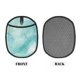 thumbnail image 2 of Naloa Blue Marble Silicone Pot Holders, Oven Mitts Heat Resistant Hot Pads, Non Slip Pot Holder for Kitchen Baking and Cooking 9.4 x 7.5 Inches, 2 of 7