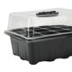 thumbnail image 4 of 5 Pcs Seed Starter Tray Transparent Lid Garden Propagator Germination Set for Seeds Growing Starting with LED Light Black, 4 of 5