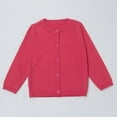 thumbnail image 5 of Zshosam Cardigans pour Fille avec Poches Cardigan pour Fille Chandail d'Uniforme Scolaire Col Rond Manches Longues Chandails Taille 18 24 Mois,(Rouge Melon D\'eau 18-24 Mois), 5 of 5