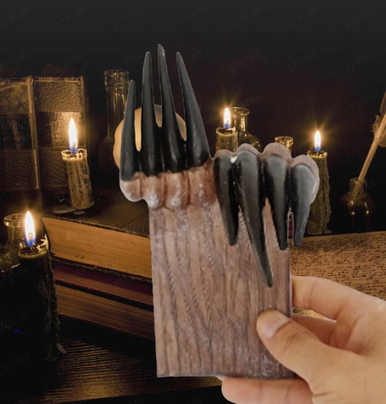Devil's Hand Resin Bookmark 2 Pack, Horror Halloween Bookmarks for Readers, Gothic Novelty Gift for Suspense Lovers