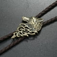 thumbnail image 3 of Decodeary Collier Rétro pour Homme Étoile Bolo Cravate Finition Soignée Confortable à Porter Bolotie Alliage Bolo Cravate Café Profond Tête de Loup Colorée, 3 of 6