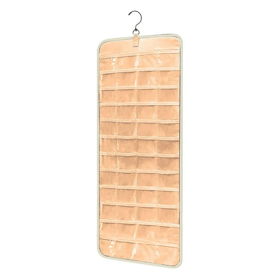 EHJRE Hanging Jewelry Organizer Jewelry Display Organizer for Closet Showcase Door Beige