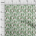 thumbnail image 2 of oneOone Cotton Cambric Green Fabric Cactus Quilting Supplies Print Sewing Fabric By The Yard 56 Inch Wide, 2 of 5