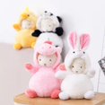 thumbnail image 4 of Juguetes de peluche de cordero, lindo juguete de peluche, muñecos de animales de oveja de peluche con ropa, cumpleaños para niños y niñas (panda) JFHHH pequeña, 4 of 4