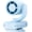 Blue, variant on Portable Clip on Fan Rechargeable Mini 5 Speeds 1200mAh USB Fan for Neck Backpack Bike Outdoor Travel Home OfficeBlue