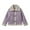 Purple, variant on LIJCC Kids Girls Faux Leather Jacket with Faux Fur Sherpa Fleece Lined Parka Cropped Coat with White Collar Winter Thick Warm Coat Button up Fashion Outerwear