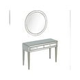 thumbnail image 4 of Camden Isle CI-86422 Alice 48 in. Antique Silver Rectangle Glass Console Table with Wall Mirror, 4 of 6