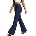thumbnail image 4 of Ixbnca Womens Bootcut Pants Stretchy Drawstring Yoga Long Pants Comfy High Rise Loungewear Gym Flared Sweat Pants, 4 of 7